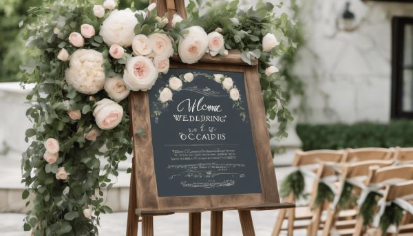 Make a statement with your wedding welcome sign